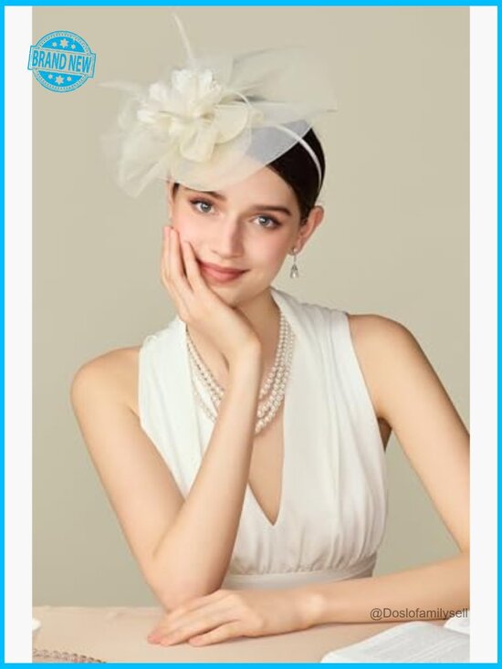 Fascinator Hat with Flowers Mesh Derby Headband for Wedding Tea Party Kentucky main image 7